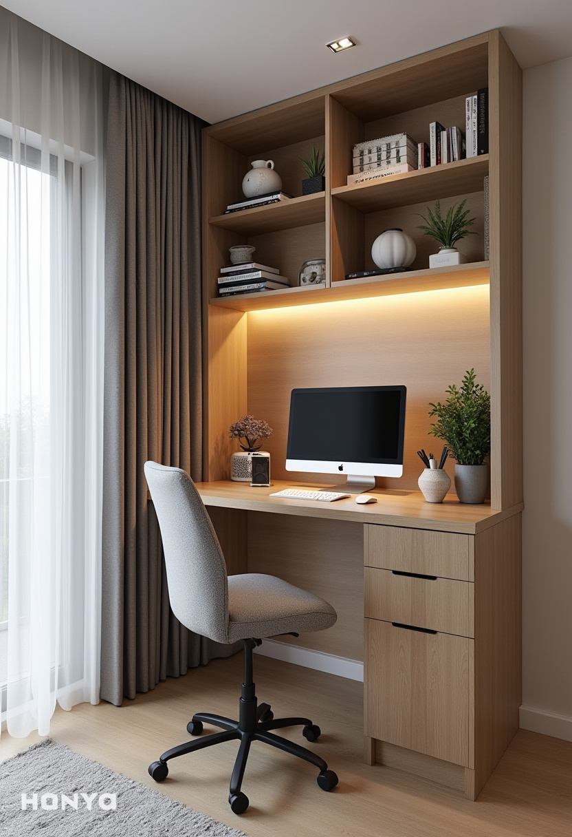 living room desk setup ideas 20