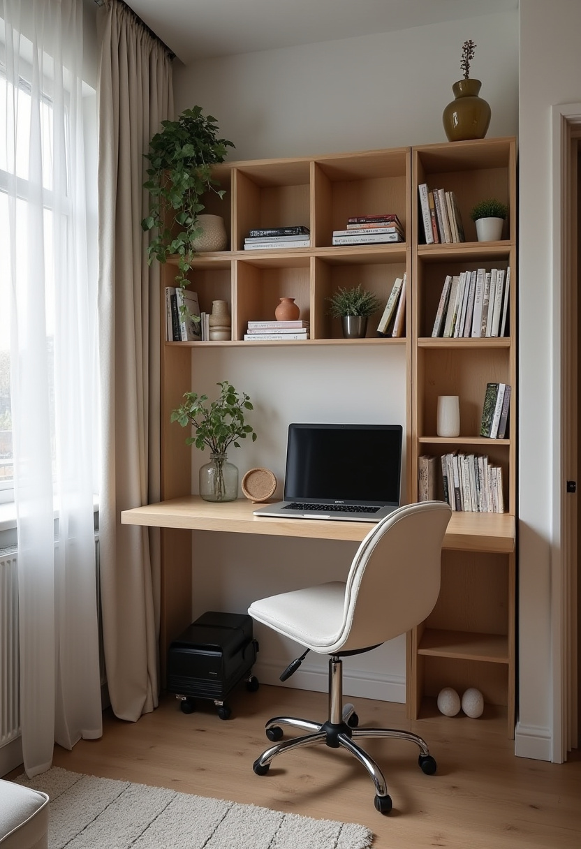 living room desk setup ideas 8