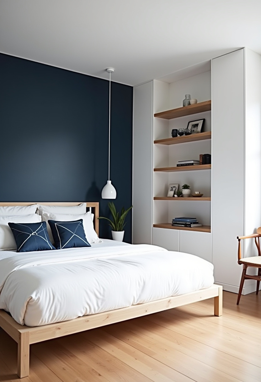 navy blue tones bedroom 3