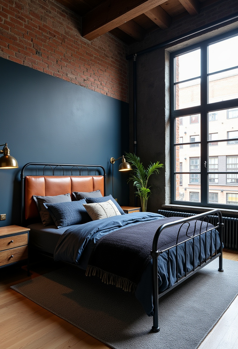 navy blue tones bedroom 4