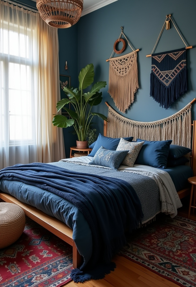 navy blue tones bedroom 6