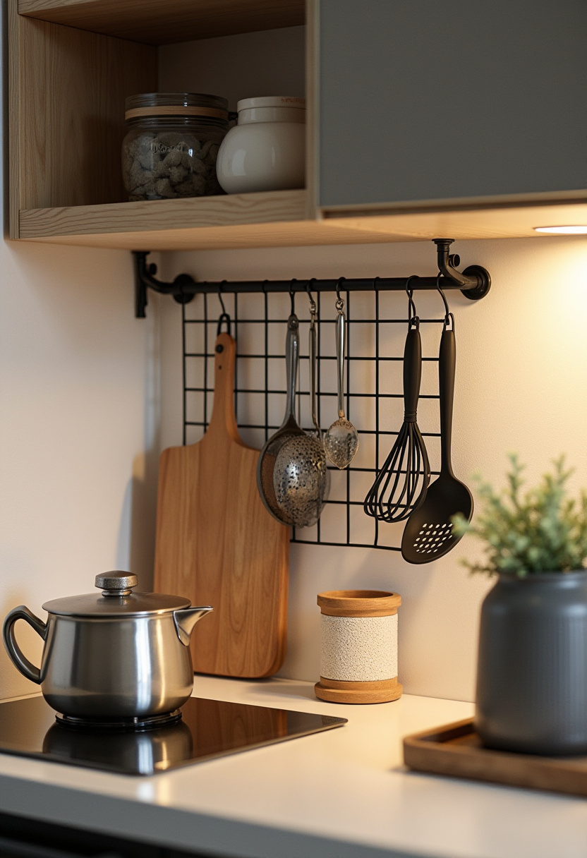 small kitchen counter space organization ideas 14
