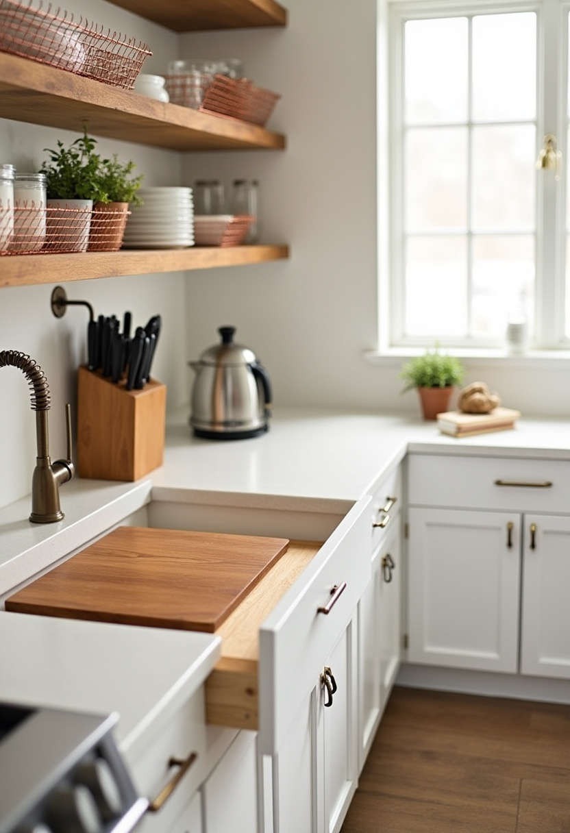 small kitchen counter space organization ideas 17