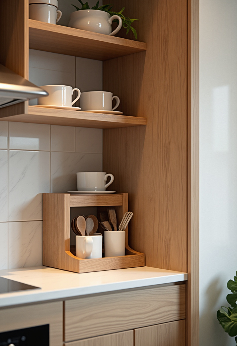 small kitchen counter space organization ideas 2