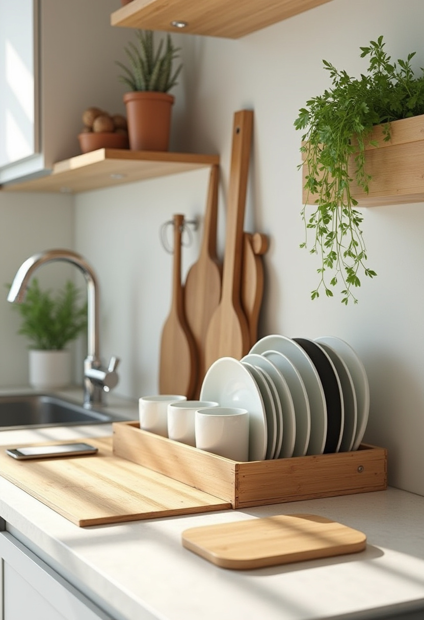 small kitchen counter space organization ideas 3