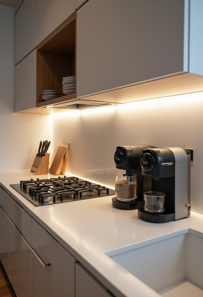 small kitchen counter space organization ideas 7