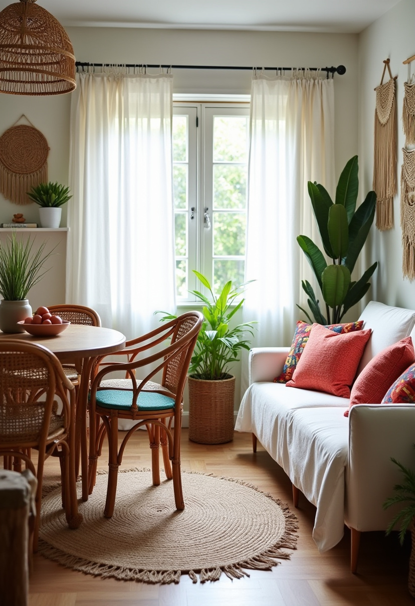 Bring warmth and charm to your home with this bright, cozy living room featuring a crisp white sofa dressed in colorful pillows and inviting rattan chairs around a wooden table. Lush plants and boho macramé wall decor complete the natural, relaxed vibe—perfect for lovers of bohemian style, cozy interiors, and vibrant accents. ✨ Ready to brighten up your space? Save this pin for your next home refresh!
#CozyLivingRoom #BohoDecor #RattanFurniture #ColorfulPillows #MacraméWallHanging #BrightInteriors #NaturalDecor #HomeDecorIdeas