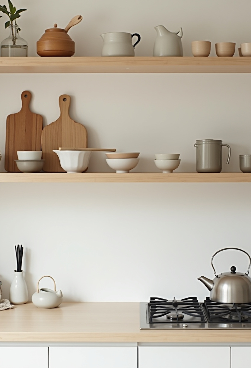 styling open kitchen shelves 10