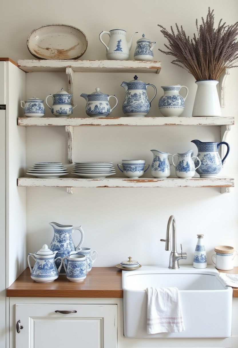 styling open kitchen shelves 11