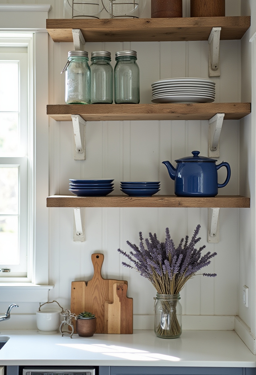 styling open kitchen shelves 7
