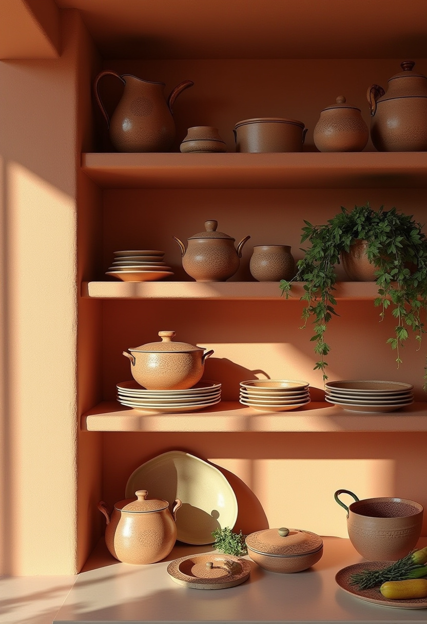 styling open kitchen shelves 9