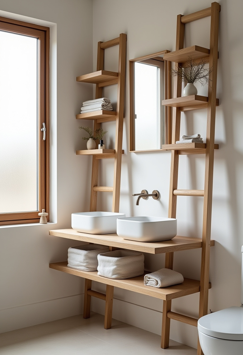 vertical storage small bathroom 1