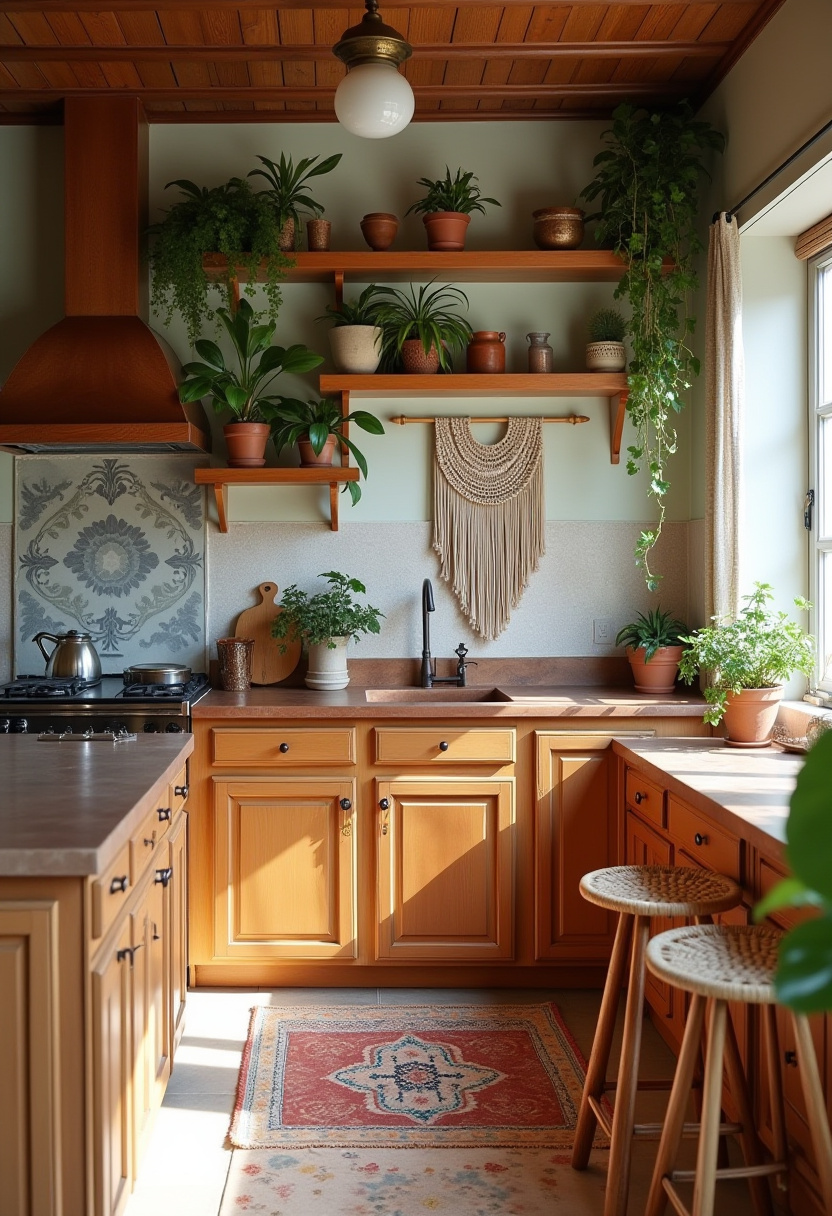 warm toned wood kitchen cabinets 10