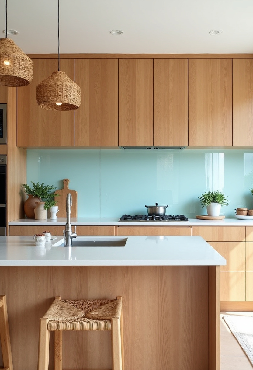 warm toned wood kitchen cabinets 18