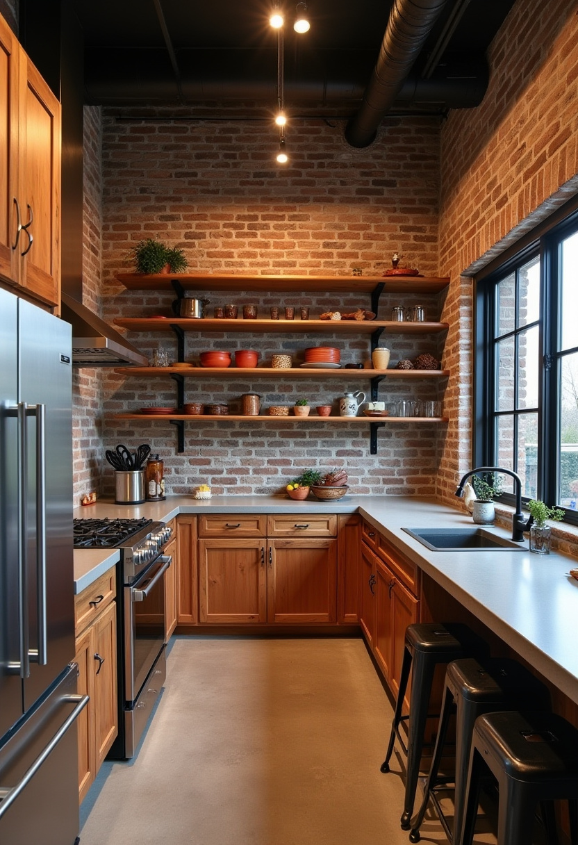 warm toned wood kitchen cabinets 4