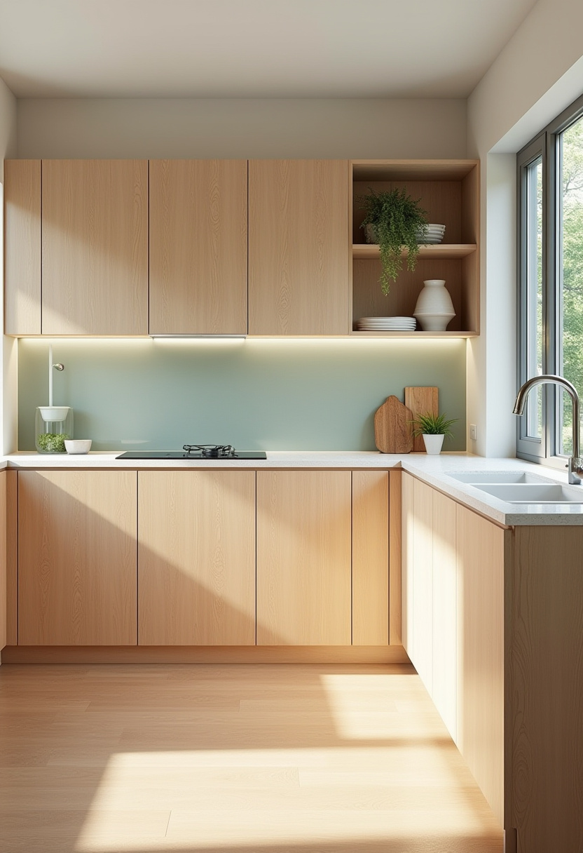 warm toned wood kitchen cabinets 5